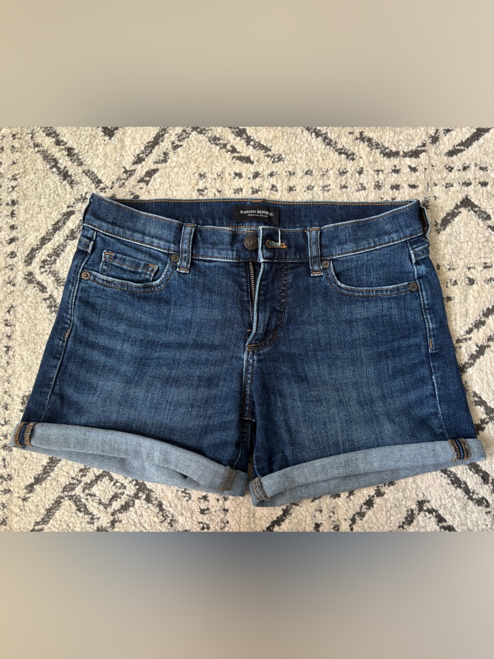 Banana Republic Indigo Roll-Cuff Denim Shorts